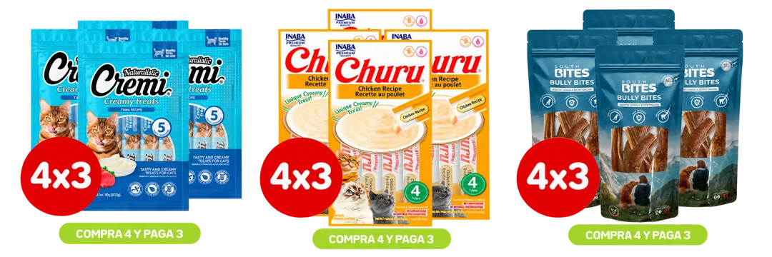 Packs 4×3 Naturalistic Cremi, Churu y South Bites