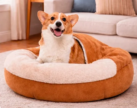 Cama Para Mascota Snuggle - Caramel
