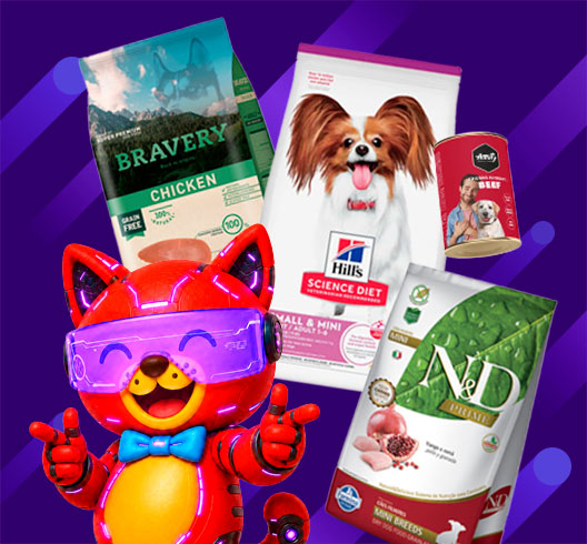 Perro feliz con Alimento Premium