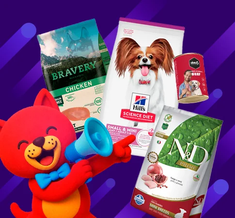 Perro feliz con Alimento Premium