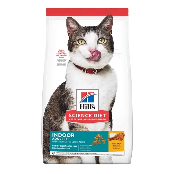 Hills Science Diet Adult 11+ Alimento Saludable Para Gato Senior Mayor a 11 años y Fibras Naturales 1.5 Kg