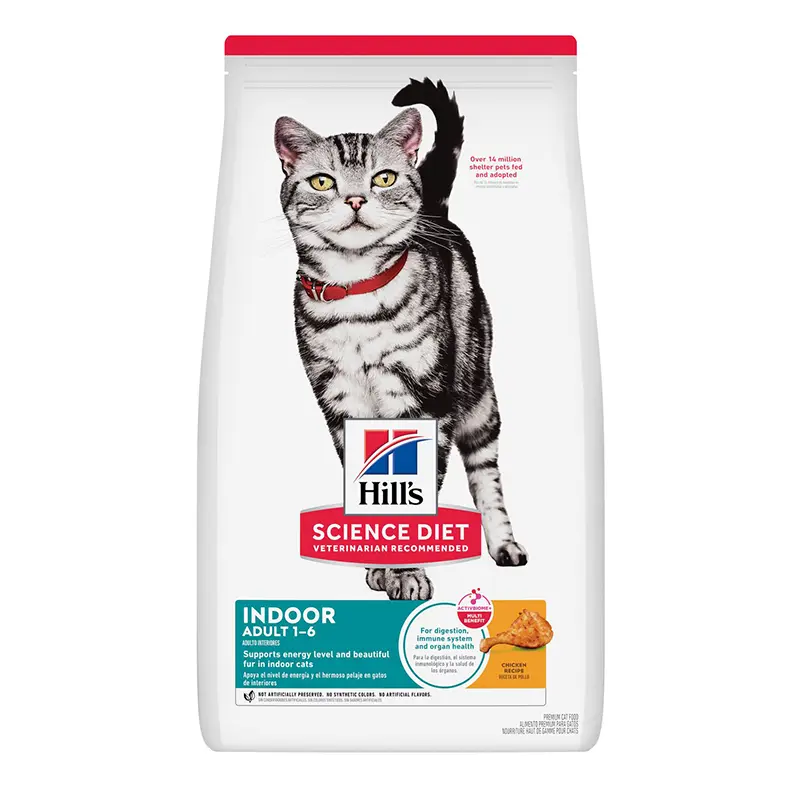 Hills Science Diet Adult Indoor Alimento Saludable Para Gato Adulto de Interiores-1 Hills Science Diet Adult Indoor, Alimento Saludable Para Gato Adulto de Interiores 1.6Kg