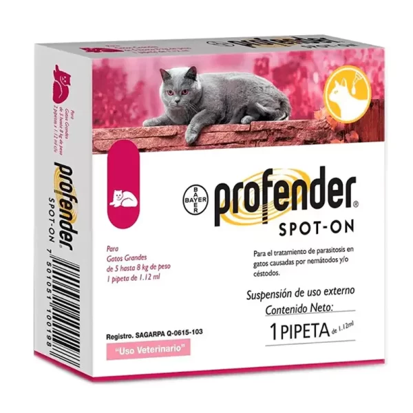 Profender antiparasitario interno gatos 5 a 8