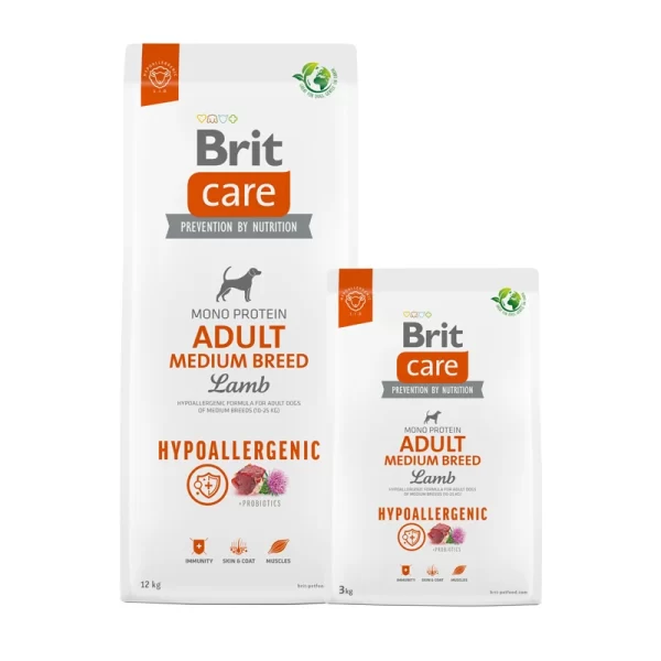 Brit Care Hipoalergénico Adultos Raza Mediana Cordero