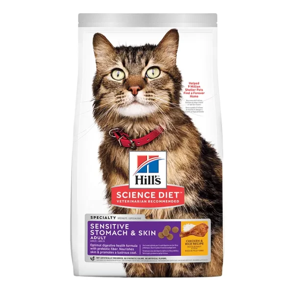 Hills Sensitive Skin & Stomach Alimento Para Gato Adulto Piel y Estómago Sensibles 1.6Kg