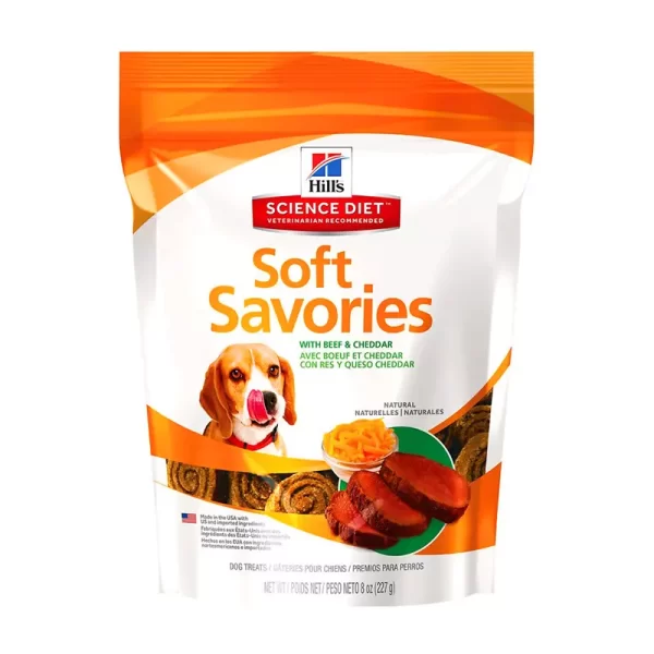 HILLS SOFT SAVORIES SNACK CARNE Y QUESO 227GR