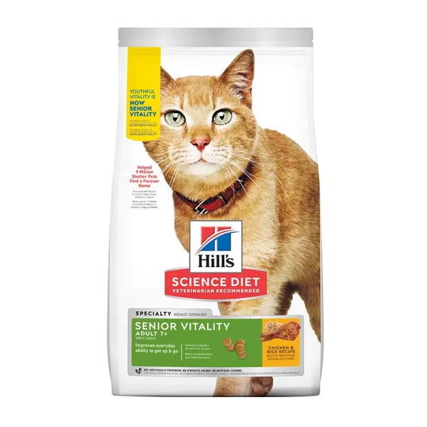 Hills Science Diet Senior Vitality Alimento Saludable Para Gato Senior Sabor Pollo 1.4Kg