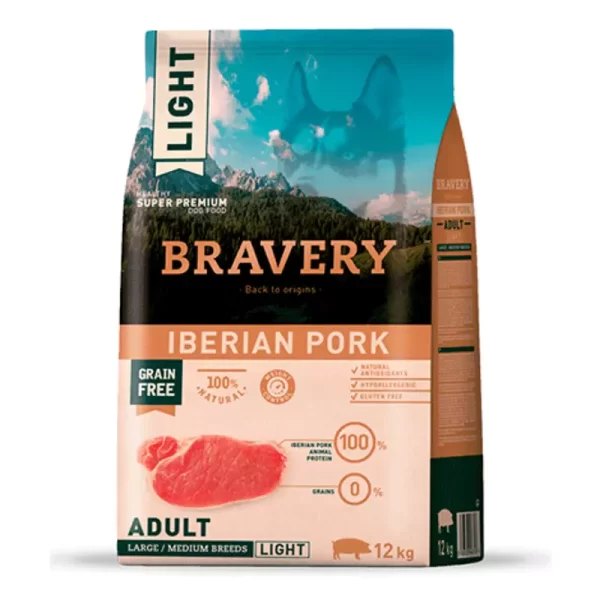 BRAVERY LIGHT IBERIAN PORK ADULT LARGE/MEDIUM BREEDS