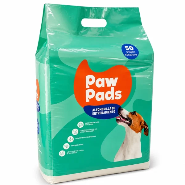 Sabanillas o Alfombrillas de Entrenamiento Paw Pads Blancas 60 x 60 cms - Turquesa 50 Unid