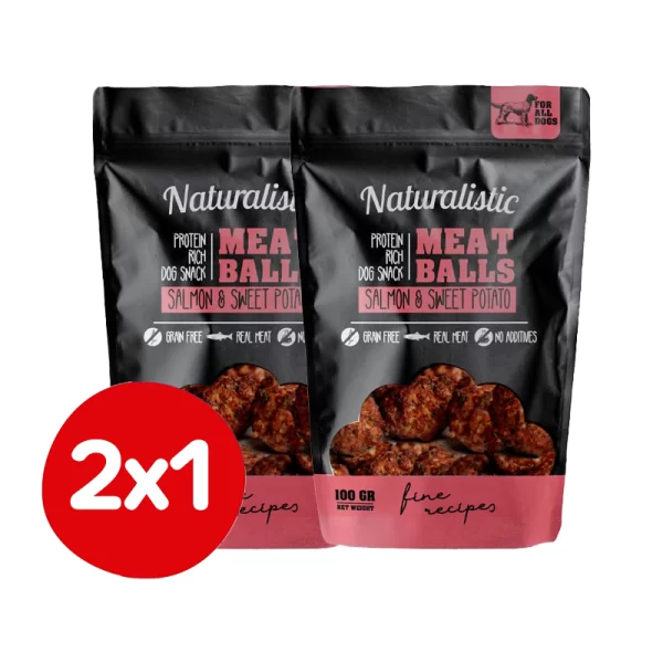 NATURALISTIC MEAT BALLS SALMON & SWEET POTATO 100 GR