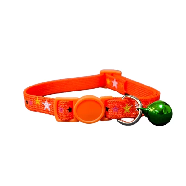 Collar Para Gato Reflectante Cascabel - Naranja