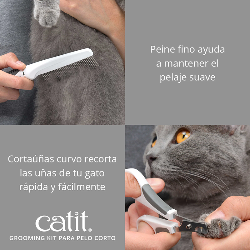 Catit Grooming Kit para Gato Pelo Corto