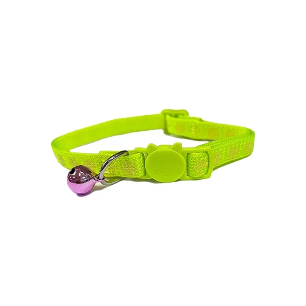 Collar Para Gato Reflectante Cascabel - Verde