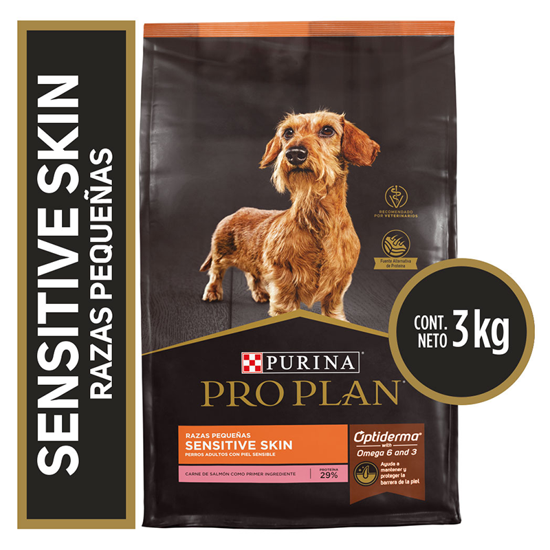 Pro Plan Alimento Seco Perro Adulto Pequeños Sensitive Skin 3 Kg