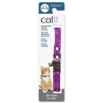 Catit collar ajustable púrpura chinitas