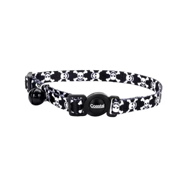 Coastal fashion collar cat black skulls