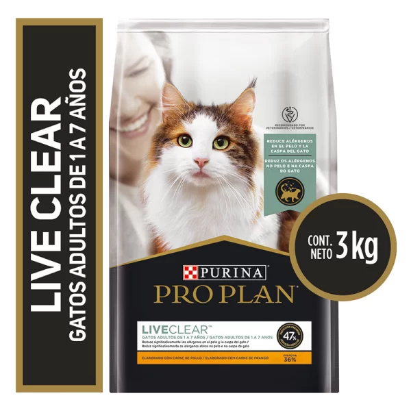 Pro Plan Alimento Seco Gato Live Clear 3 Kg