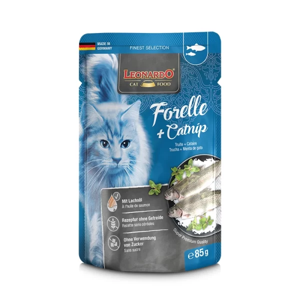 LEONARDO POUCH TRUCHA Y CATNIP 85 GR