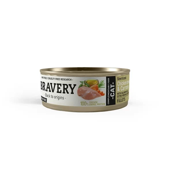 Bravery Lata Gato Esterilizado Chicken And Carrots 70 GR