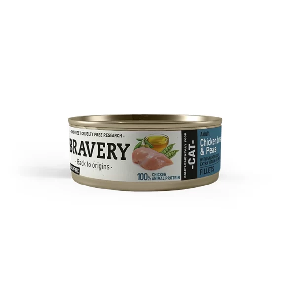 Bravery Lata Gato Adulto Chicken And Peas 70 GR