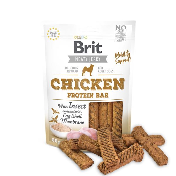 BRIT MEATY JERKY CHICKEN PROTEIN BAR 80 GR