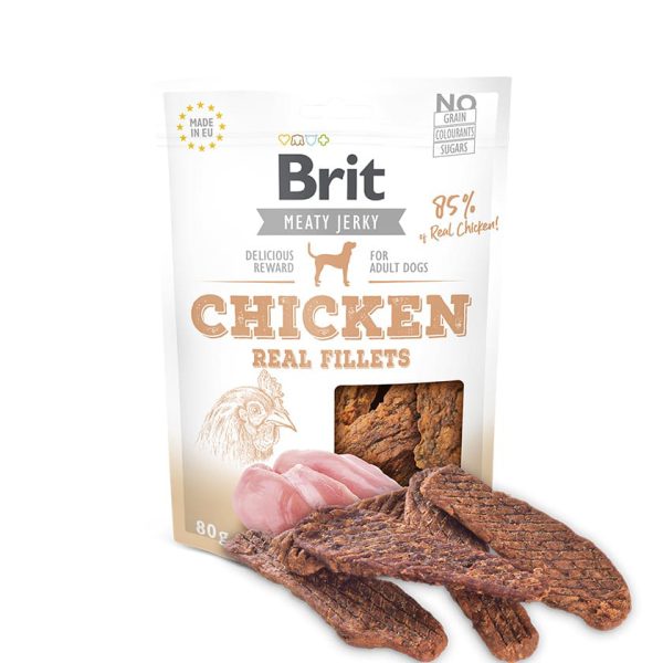 BRIT MEATY JERKY CHICKEN REAL FILLETS 80 GR