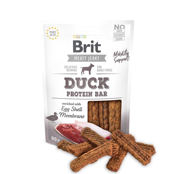 BRIT MEATY JERKY DUCK PROTEIN BAR 80 GR