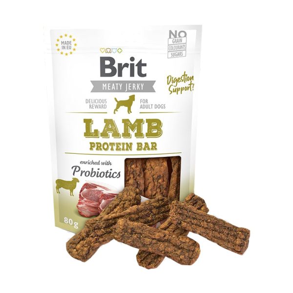 BRIT MEATY JERKY LAMB PROTEIN BAR 80 GR