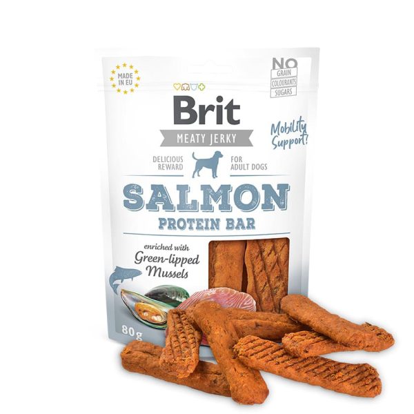 BRIT MEATY JERKY SALMON PROTEIN BAR