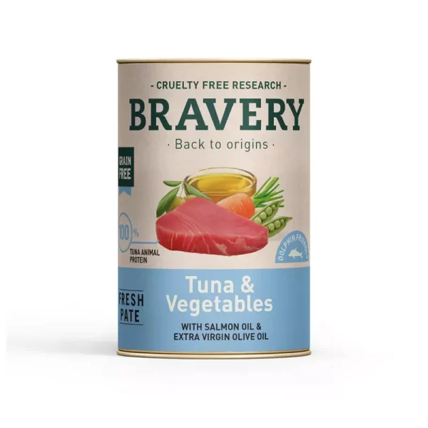 Bravery tuna and vegetables dog wet food 290 gr