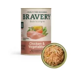 Bravery chicken and vegetables dog wet food 290 gr