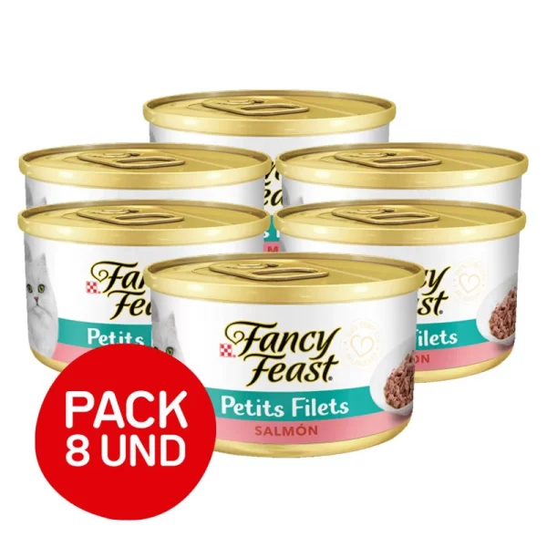 Pack Pro plan fancy feast filete salmón 85 gr 8 unidades