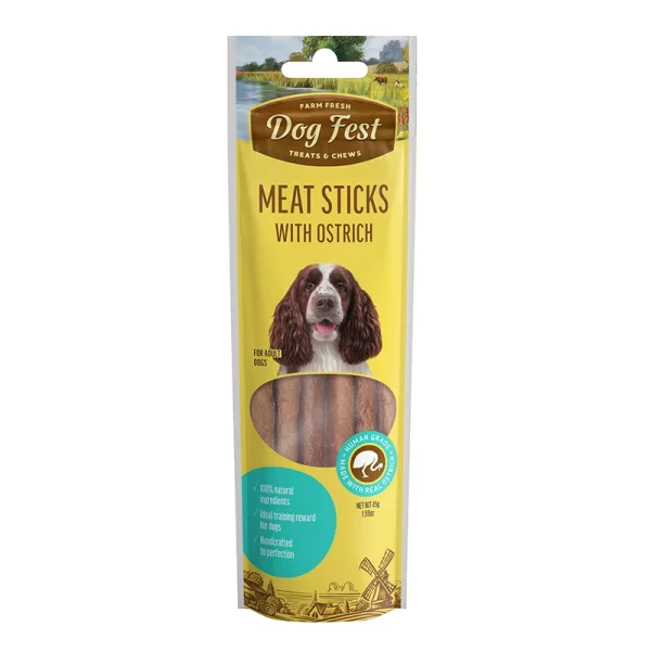 Dog Fest Barras de carne con avestruz 45 grs