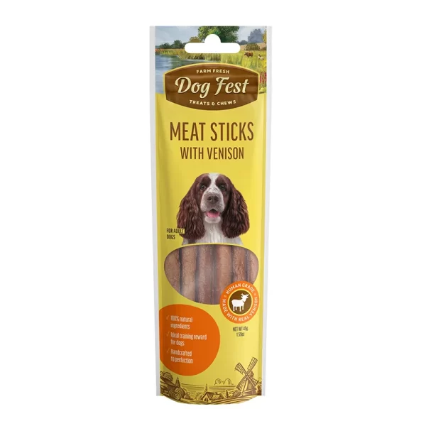 Dog Fest Barras de carne con venado 45 grs