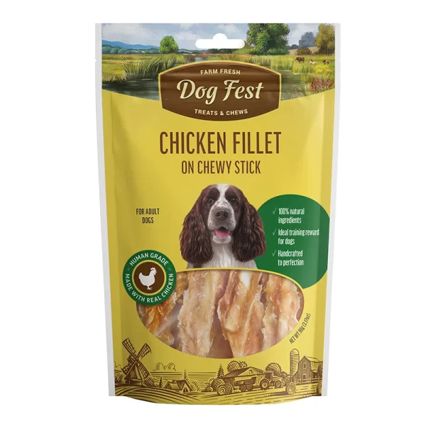 Dog Fest Snack de Filete de pollo en barra masticable 90 grs