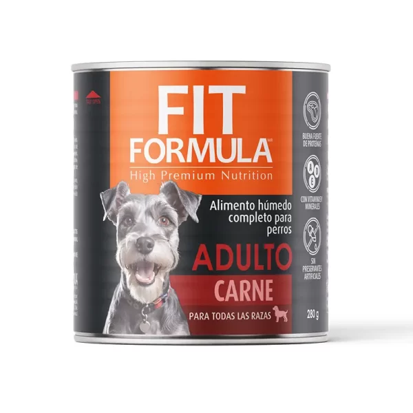 Fit Formula Lata para perro adulto carne
