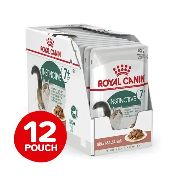 Pack 12 Unidades Royal Canin Adulto Instinctive Pouch Felino +7 85 Gr