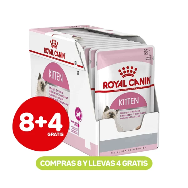 Pack 8+4 Royal Canin Pouch Kitten Felino 85 Gr
