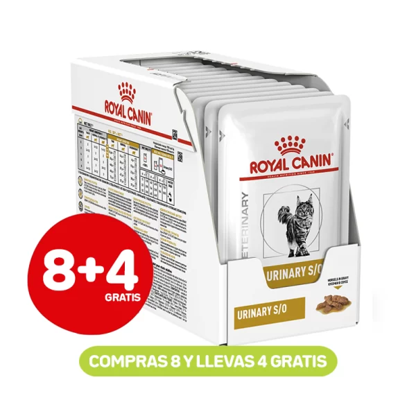 Pack 8+4 Royal Canin Pouch Urinary SO Felino 85 Gr