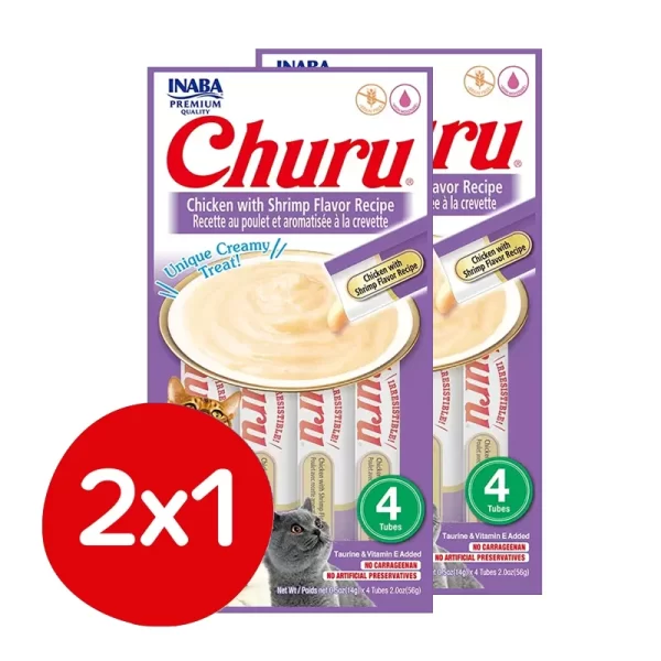 2x1 Churu Pollo Pollo y Camarón 56 Gr