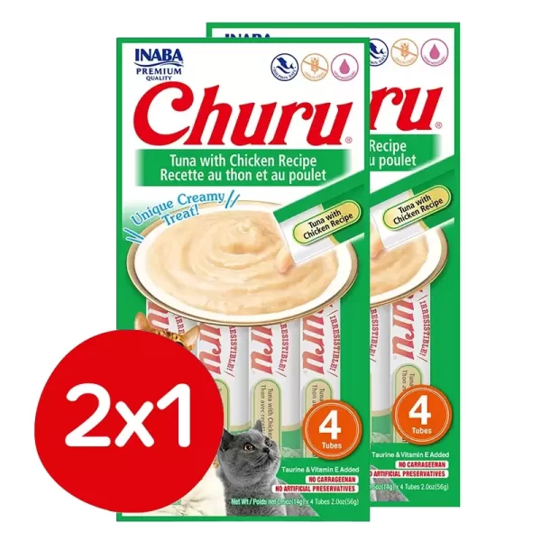 2x1 Churu para gato sabor Atún y Pollo 56 GR