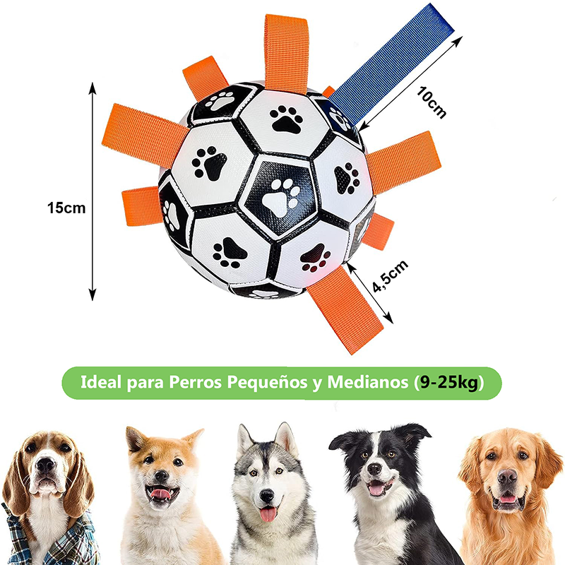 Juguete para Perros - Soga con Pelota de Tenis para Jalar