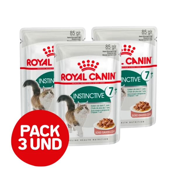 Pack 3 Royal Canin Pouch Felino Adult Instinctive 7+ 85 Gr