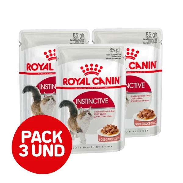 Pack 3 Unidades Royal Canin Pouch Adulto Instinctive 85 gr