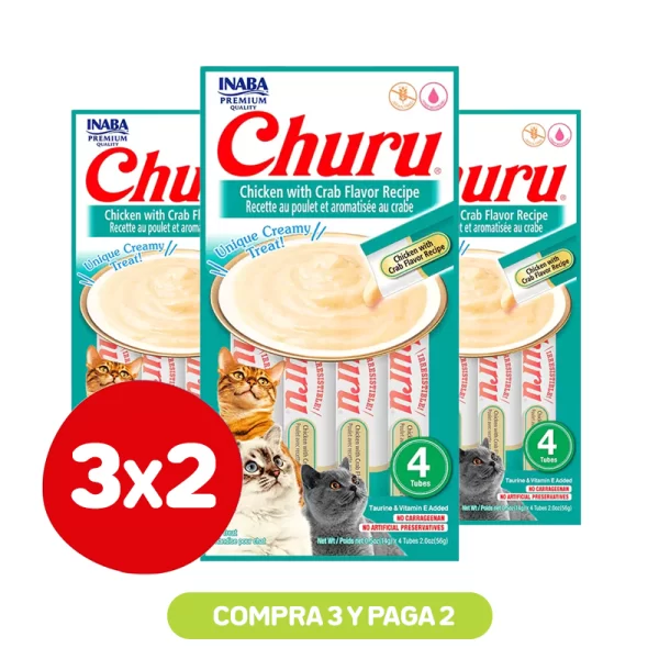 Pack 3x2 Churu Pollo y Cangrejo 56Gr