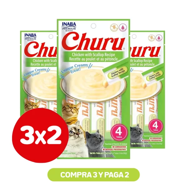 Pack 3x2 Churu Pollo y Ostión 56Gr