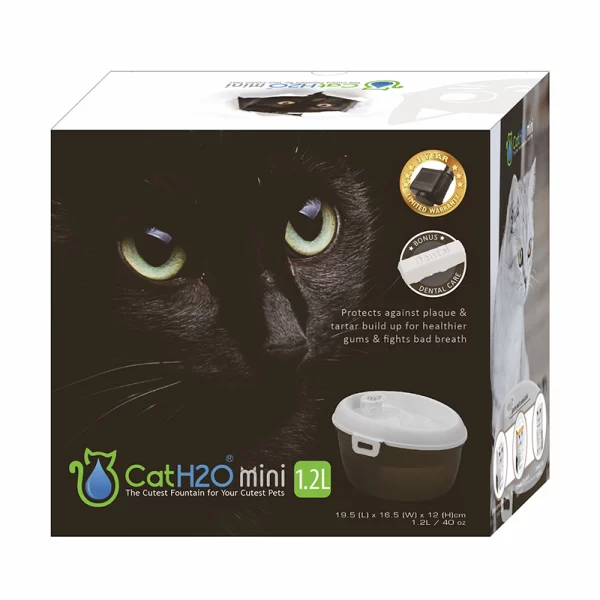 CatH2O Fuente de Agua Gato Mini 1.2 L Negra