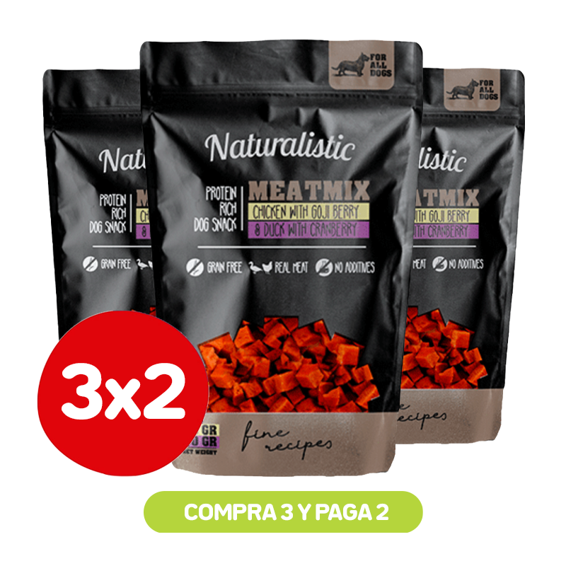 Pack 3x2 Naturalistic Meat Mix Chicken & Duck 50 Gr