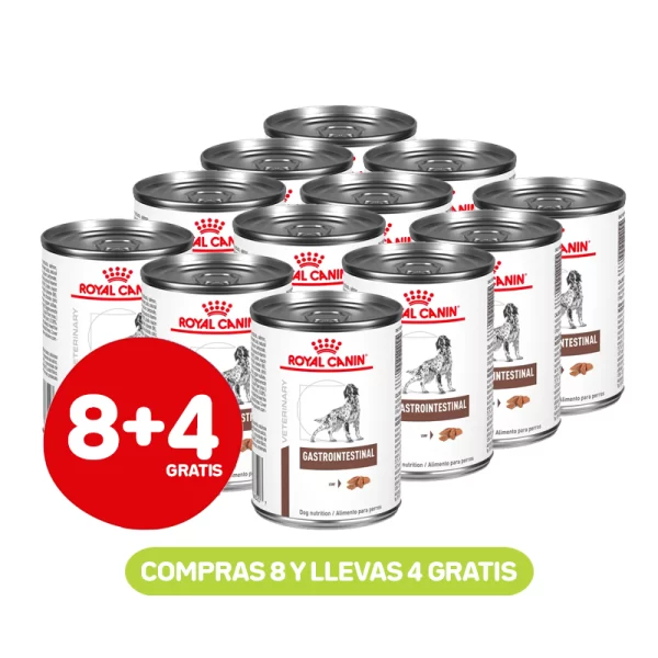 Pack 8+4 Royal Canin Gastrointestinal Canino 385 Gr