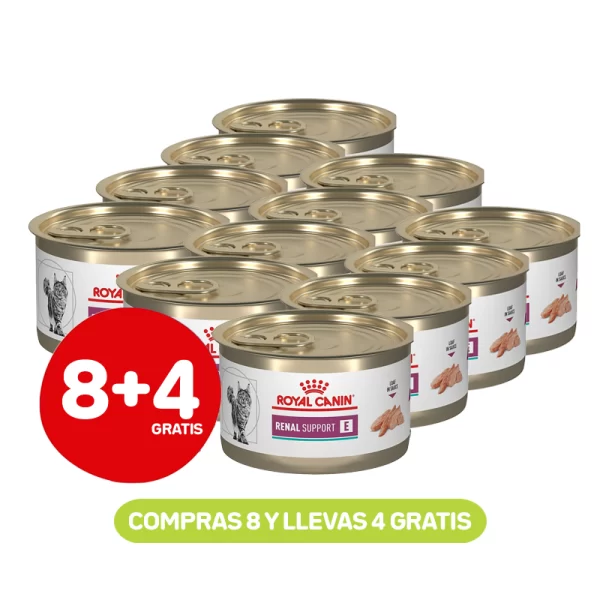 Pack 8+4 Royal Canin Renal Support Felino Lata 145 GR